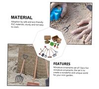 Abaodam 13Pcs Mini Farm Tool Set PVC Simulation Decoration for Sand Table Garden Landscaping DIY Play for Boys