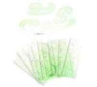 Abaodam 13pcs Plastic Drawing Stencils with Shapes for Architecture Supplies, Featuring Building Template and Network Technology, for Students and Artists in Outdoor Or Factory Use