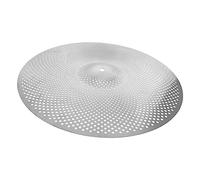 Abaodam 14-inch Thick Alloy Low Volume Silent Cymbal, Mute Drum Set Replacement Part for Practice, Grey Jazz Drum Fitting Accessory