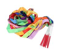 Abaodam 14Pcs Colorful Rhythmic Gymnastics Ribbons Dancing Streamers for Mixed Colors for Dance and Gymnastics Activities Movement Skills and Coordination