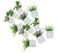 Abaodam 14pcs Miniature Potted Plant Decor Mini Doll House Landscape Bonsai Model