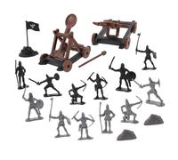 Abaodam 14pcs Plastic Soldier with Chariots and Archers for Boys and Safe Military Play Figures with Detailed Design for Imaginative War Role Play and Hand-eye Coordination Development