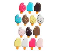 Abaodam 14pcs Resin Faux Ice Cream Charms Set, Lifelike Candy Decorations and Simulation Dessert Props for DIY Phone Case Accessories and Pretend Play Random Style