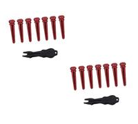 Abaodam 14pcs Wood Guitar Bridge Colorful Shell Design and Black String Puller for Acoustic Guitars Sound Quality and Stability