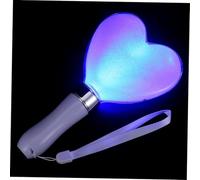 Abaodam 15-color Led Light Stick Portable Heart-shaped Battery Powered Festival Wand for Concerts Parties and Birthday Celebrations