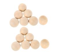 Abaodam 15 PC Hardwood Swedish Stickhandling Balls Nonbounce Solid Floorball Training Equipment for Field Hockey Practice and Street Hockey Play
