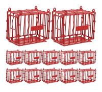 Abaodam 15 Pcs Miniature Animal Cage Set, 8cm Small Birdcage Simulation DIY Model, Plastic Pet Mini Cage Ornament for ’ Home Decor and Landscape Crafts