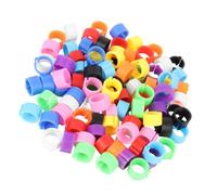 Abaodam 150pcs 8mm Plastic Clip-on Pigeon Leg Bands Bird Identification Rings Multi-color Mixed Set for Pigeons and Parrots Flight Training and Breeding