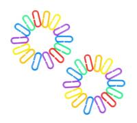 Abaodam 150Pcs Educational Interlocking Chain Link Plastic C-Clips Hooks for ’ Cognitive Development and Creative Play