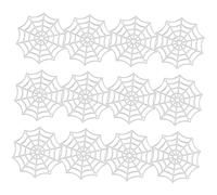 Abaodam 150pcs Glow the Dark Plastic Spider Web Halloween Party Hanging Decoration Props for Haunted House and Escape Room Atmosphere Enhancer