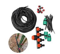 Abaodam 156pcs Micro Drip System Kit for Garden Watering Adjustable Hose Drippers with Ways Splitter for Automatic Irrigation of Plants
