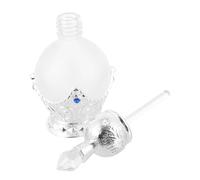 Abaodam 15ml Refillable Empty Perfume Bottle in Silver, Multi-purpose Synthetic Material Container for Lotion and Essential Oil, Elegant Retro Style for Travel