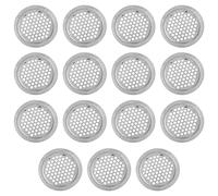 Abaodam 15pcs Circular Mesh Air Vent Stainless Steel Vent Hole Round Silver Double-Sided Breathable Mesh 53mm for Box and Sundries Cabinet