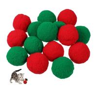 Abaodam 15PCS Colorful Plush Balls Cat Interactive Indoor Pet Supplies for Kittens and Cats Soft Teasing Chase to Keep Engaged and Happy Random Color