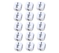 Abaodam 15Pcs Fraction Dice Educational Math Game with Rounded Corners Arithmetic Teaching Aids for Boys and Classroom Learning