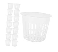 Abaodam 15pcs Hydroponic Net Pots for Indoor Outdoor Growing Durable Plastic Slotted Mesh Plant Nursery Baskets Stable Structure for Improved Root Health Beginner Friendly Reusable Garden