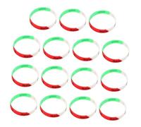 Abaodam 15pcs Italy Silicone Soccer Wristbands Patriotic Football Bracelets for Sports Events Celebrations and Gatherings Comfortable Design for Fans Supporting Their Team
