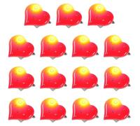 Abaodam 15pcs LED Glowing Heart-shaped Brooch Pins for Women Light up Valentine S Day Decorations Craft Hearts for Celebrations