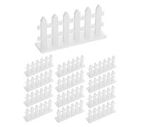 Abaodam 15pcs Miniature Farm Fence Durable Resin Fencing Model for Dollhouse and Sand Table Landscaping for Miniature Gardens and Creative Displays