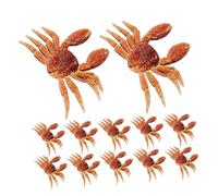 Abaodam 15PCS Realistic Crab Fishing Lures Soft Flexible Bait for Freshwater Catfish Bass Panfish Slow Sinking Simulation Artificial Crab Lure with Dynamic Movement