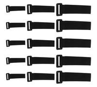 Abaodam 15pcs Self-Adhesive Binding Tape Adhesive Bundling Strap Black Nylon Elastic Band Heavy-Duty Load-Bearing Capacity Cable Management for Home and Office Use