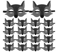 Abaodam 15pcs Wolf Masks Breathable Nonwoven Fabric Half Face Animal Masks with Elastic Straps for Comfortable Fit Realistic Gray Wolf Design for Storytelling Role Play Jungle Parties and