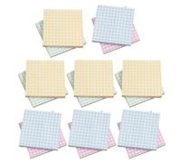 Abaodam 16 Books Memo Pads Grid Design, Reusable Adhesive Self-stick Notes for Writing Reminders and Task Management, Easy Tearoff Paper Notepads for School and Home Use