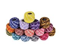 Abaodam 16 Color Embroidery Thread Pack of 16 Portable Embroidery Thread Colorful Polyester for Fine Lacing and Gardening Suitable for Photo and Artwork Display Random Color