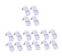 Abaodam 16 Pcs Rectangular Lock Refrigerator Lock Kids Door Lock French Door Handles Kids Refrigerator Lock Cupboard Lock Toddler Fridge Multifunction Baby Lock White Abs Child