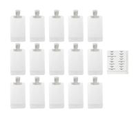 Abaodam 16 Pcs Squeezable Pouch Shampoo Pouch Lotion Bag Pet Material 100ml Capacity Easy to Fill Save Backpack Space Travel Outdoor Activities