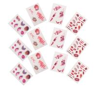 Abaodam 16 Sheets Halloween Scar Patches Realistic Fake Wounds Temporary Tattoo Stickers for Face Body Arms Legs Versatile Zombie Makeup Cuts for Costume Cosplay Dress Up Party