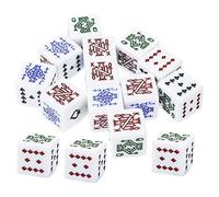 Abaodam 16pcs 16mm Square Poker Dice Set for Liars Dice Game Portable Party Supplies for Birthday Parties