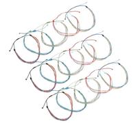 Abaodam 16pcs Beach Anklet Braided Anklet Bohemian Style Polyester Portable Decorative for Girlfriend Male Friends Friendship 14.15x0.04x0.04in Random Color