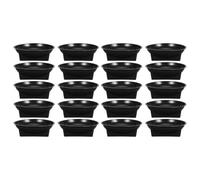 Abaodam 16pcs Black Plastic Flower Planter Pot for Live Plants and Artificial Grave Flowers, round Shape with Weatherproof Design and Root Stability, for Funerals and Wedding Parties