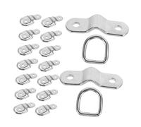 Abaodam 16pcs Heavy Duty D Ring Cargo Tie-down Anchors Trailer Lashing Rings for Truck Bed Surface Mount Cargo Bracket Hooks with Quick Installation Compatible with Cam Buckle Straps for