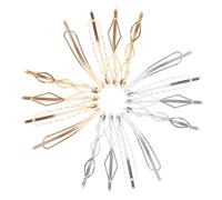 Abaodam 16pcs Metal Hairpins Bobby Pin Minimalist Charming Safe Alloy Material Not Easy to Deform Bride Hair Accessories for Weddings Banquets