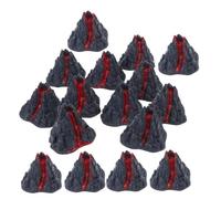 Abaodam 16pcs Miniature Volcano Model with Realistic Lava Effect Plastic Volcano Decoration for Micro Landscapes Dinosaur Scenes Tabletop Displays and Prehistoric Themed Ornaments
