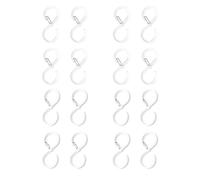 Abaodam 16pcs S-Shaped Curtain Hooks with Lock Structure Load-Bearing Metal and Pp Wire Shower Curtain Hangers for Kitchen and Outdoor Use Sturdy and Secure Hanging Solution