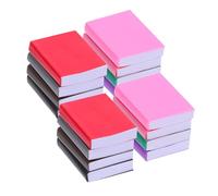 Abaodam 16pcs Scale Colorful Mini Book Decor with Black Purple Covers Portable DIY Accessories for Bjd Photography and Scene Decoration