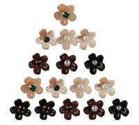 Abaodam 16pcs Small Claw Clips for Kids Flower Shape Plastic Hair Accessories to Decorate and Embellish Hair for Girls on Birthday Occasions