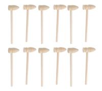 Abaodam 16Pcs Wooden Mini Mallets for Natural Wood Cracking Hammers with Ergonomic Handles Safe Educational Tools for Golden Egg Beating and Flexibility Development