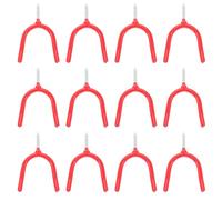 Abaodam 16pcs Y-Shape Dipping Tool Hooks Mop Hooks Steel Vinyl Coated Heavy Duty Screw-in Design Free up Space Not Easy to Fall Off Home Garage Storage