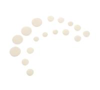 Abaodam 17pcs Flat Clarinet Sound Hole Pads Replacement Key Pads for Clarinet Accessories Easy to Install and Use Light Yellow and White