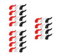 Abaodam 18pairs Devil Horn Hair Clips DIY Craft Material for Women Halloween Cosplay Accessories with Black Red White Colors Demon Vampire Headpiece Hairpins for Costume and Party