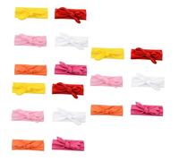 Abaodam 18pcs Adorable Bowknot Headbands for Boy Girl and Toddlers Elastic Hair Accessories Red Yellow and Rosy for Newborns and Boys and Girls Styling
