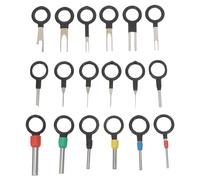 Abaodam 18pcs Automotive Terminal Pin Removal Tool Pin Extractor Tool for Electrical Connector Versatile Stainless Steel and Plastic Sturdy Design for Automotive Repair and Electronic