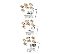 Abaodam 18pcs Electric Guitar Chrome Bridge Replacement Guitar Bridge Pins and Saddles for Accessories