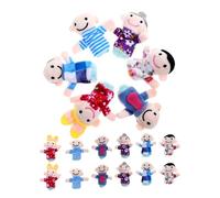 Abaodam 18pcs Family Hand Puppet for Adults Soft Felt Finger Puppets for Storytelling Role-play Creative Expression Portable Educational for Early Learning and Imaginative Play