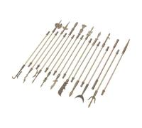 Abaodam 18pcs Mini Zinc Alloy Ancient Chinese Arms Models Set, Miniature Metal for Learning, Collectible Alloy Arms Adornments for Home Decor and Cognitive Play