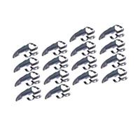 Abaodam 18pcs Stainless Steel Finger Picks for Guitar Bass and Banjo Ergonomic Design for Enhanced Control for Musicians of Levels